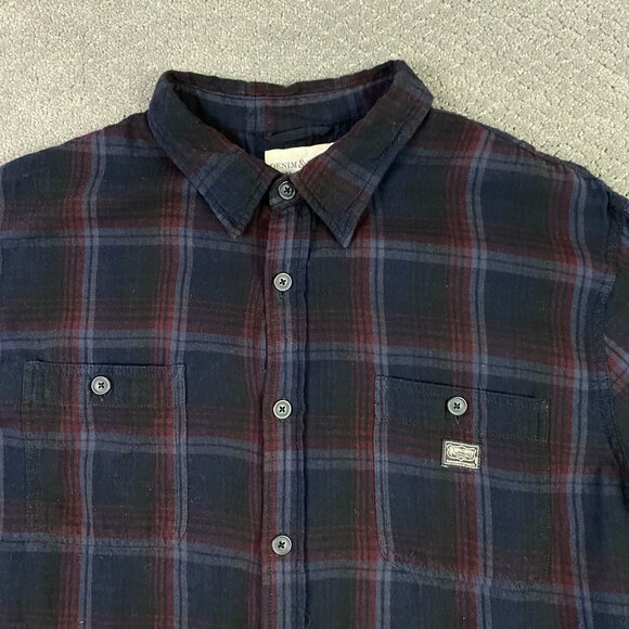 Ralph Lauren Denim & Supply Flannel Shirt Men's XXL Plaid Black Red Button Down - Picture 5 of 15